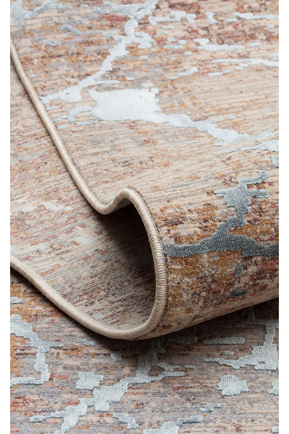 Patina Klasik Vintage Kabartmalı Gri Bej Sık Dokuma Yumuşak Dokulu Modern Dekoratif Salon Halısı