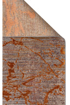 Patina Klasik Vintage Kabartmalı Kahverengi Kiremit Sık Dokuma Dokulu Modern Dekoratif Salon Halısı