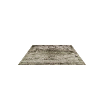 Lidya Dyed Green Vintage Overdyed Living Room Rug, Textured, Shiny, Tightly Woven, Classic Decorative Design