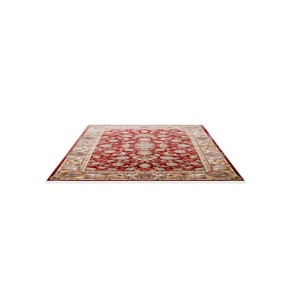 Silk Harem Series Bamboo Yarn Red Living Room Rug, Classic Pattern, Tightly Woven, Naturally Soft Texture