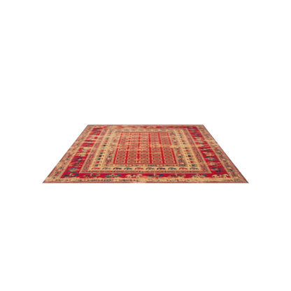 Renaissance Handmade Anatolian Pattern Red Retro Wool Traditional Woven Authentic Living Room Rug