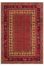 Renaissance Handmade Anatolian Pattern Red Retro Wool Traditional Woven Authentic Living Room Rug