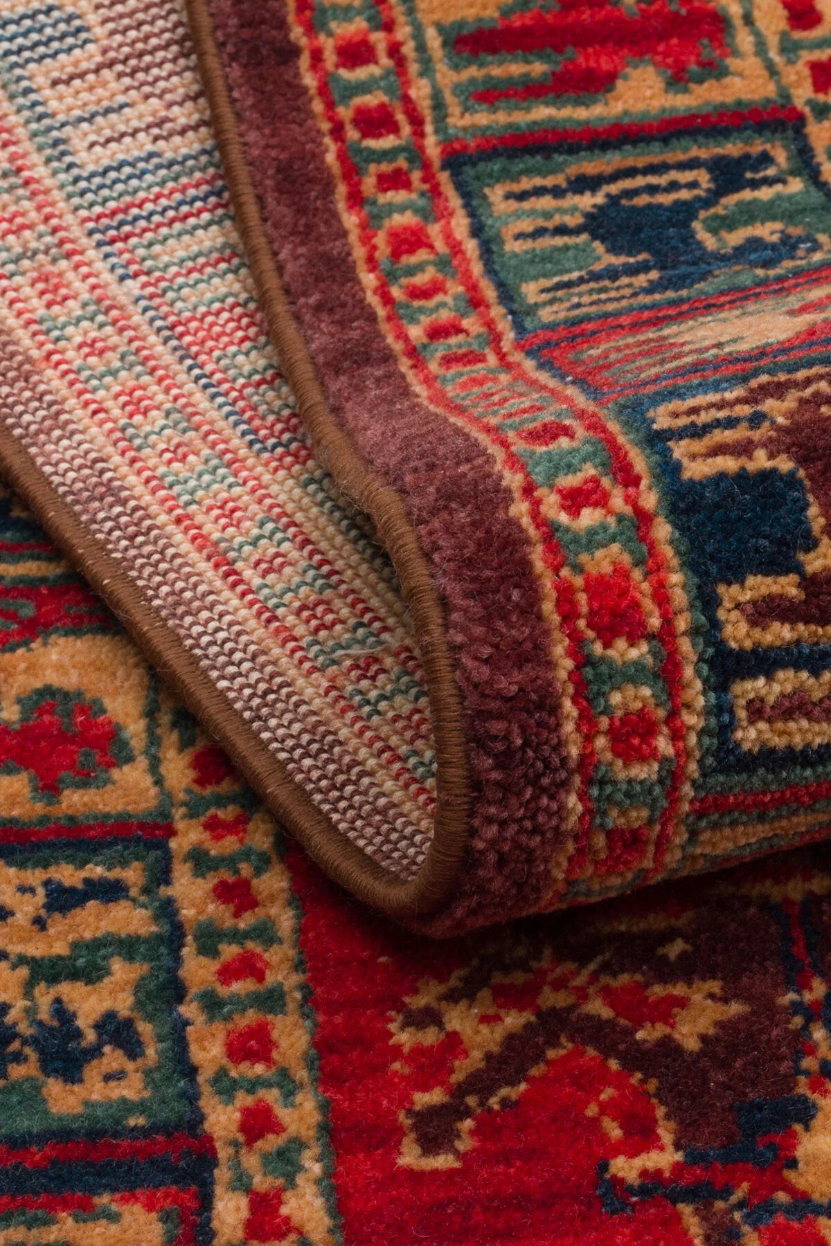 Rönesans El Emeği Anadolu Desen Kırmızı Retro Yün Geleneksel Dokuma Otantik Salon Halısı