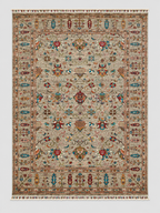 El Dokuma Sultani Motifli Klasik Oryantal Desenli Vintage Premium Dekoratif Salon Halısı - Turkuaz