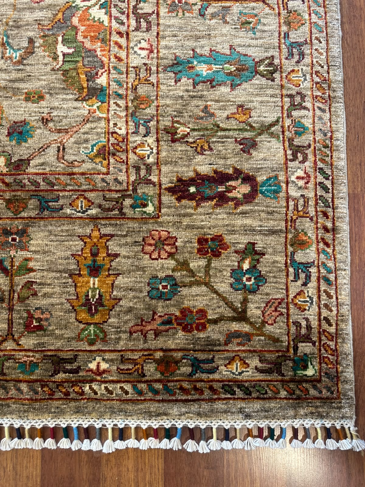 El Dokuma Sultani Motifli Klasik Oryantal Desenli Vintage Premium Dekoratif Salon Halısı - Turkuaz