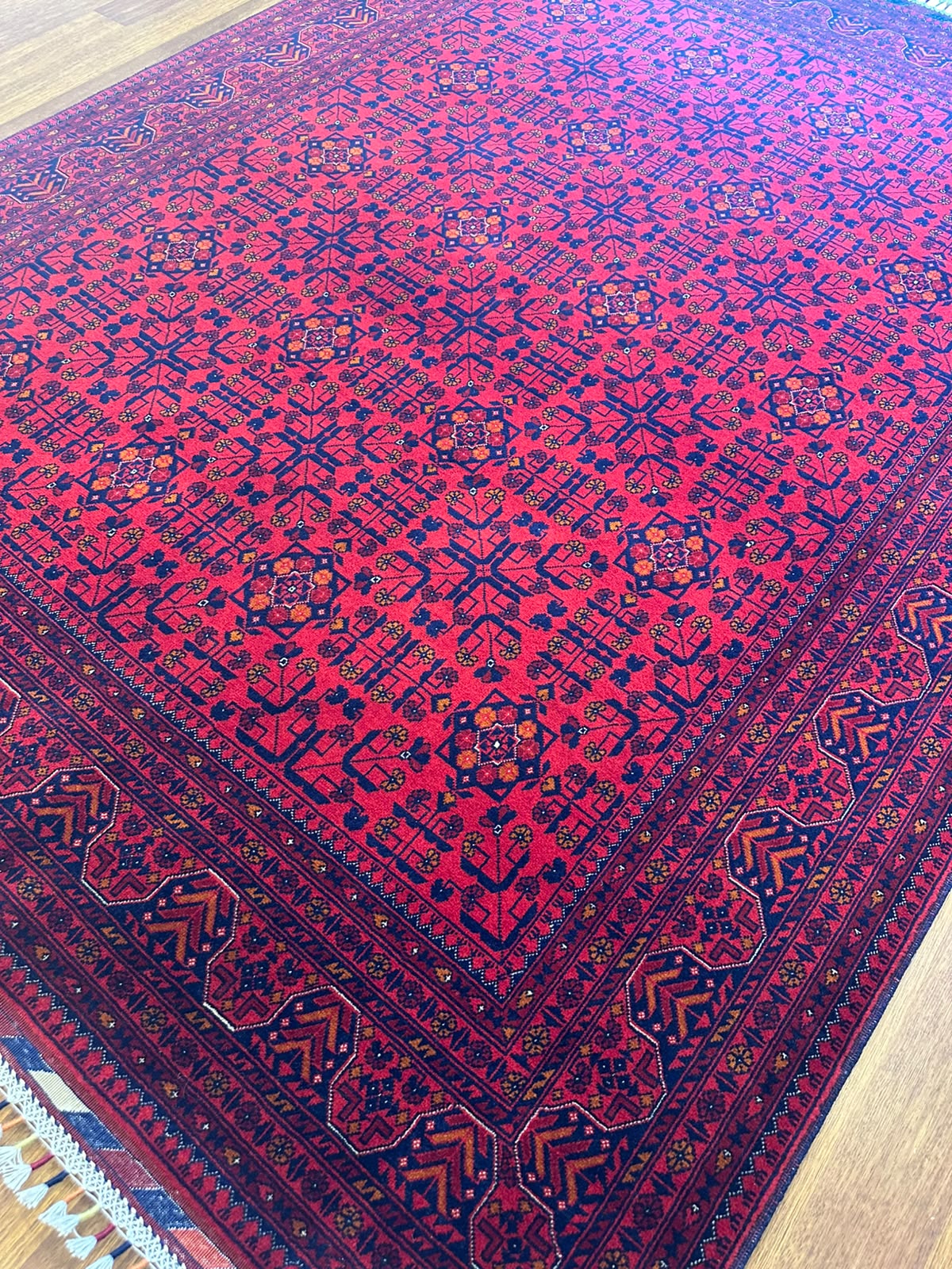 El Dokuma Bilicik Motifli Geleneksel Etnik Desenli Vintage Premium Dekoratif Salon Halısı - Bordo