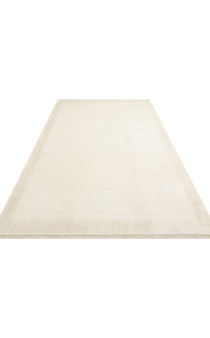 Bamboo Natural Material Simple Patterned Modern Closely Woven Cream Machine Made Carpet for Living Room Kitchen Hallway