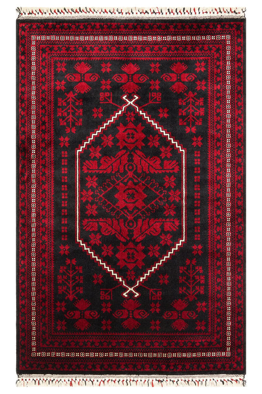 Sahra El Emeği Nostaljik Lacivert Otantik Geleneksel Uşak Motifli Saçaklı Lüks Klasik Salon Halısı