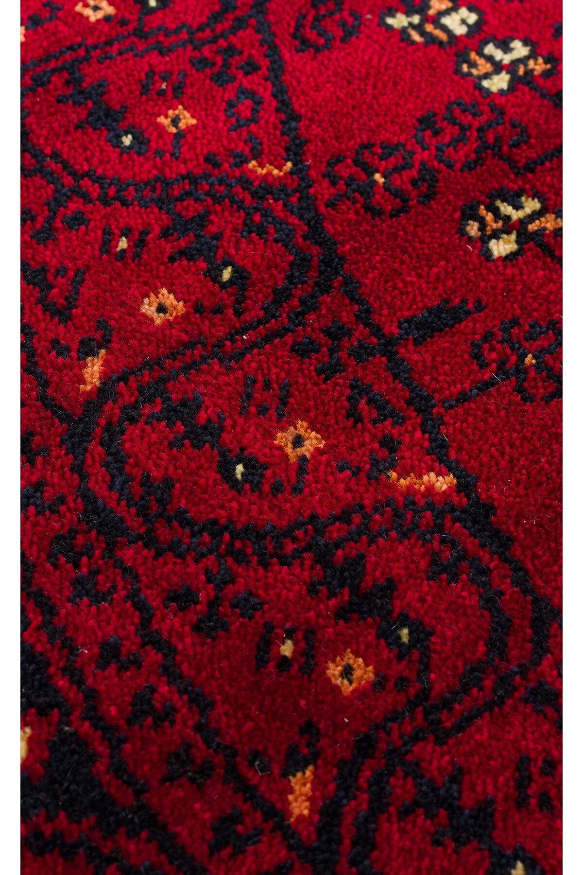 Sahra El Emeği Nostaljik Lacivert Otantik Geleneksel Uşak Motifli Saçaklı Lüks Klasik Salon Halısı