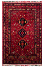 Sahra Vintage El Emeği Kırmızı Retro Etnik Desenli Saçaklı Lüks Klasik Uşak Salon Halısı