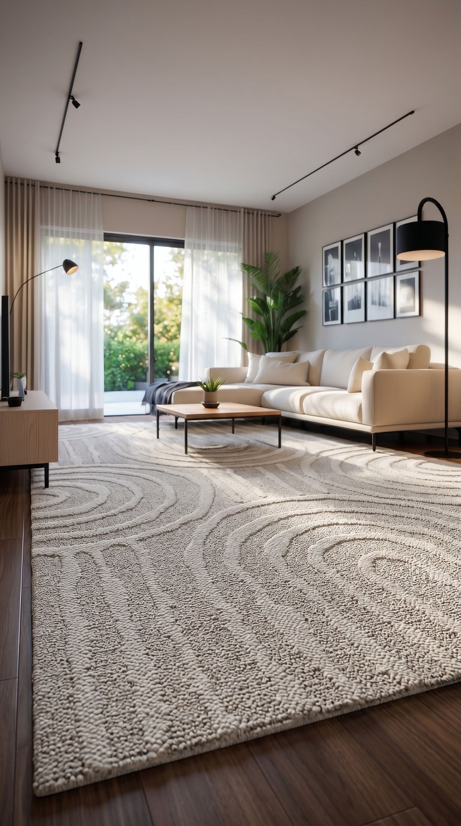 Nevada Beyaz Geometrik Desenli Peluş Dokulu Makine Halısı | Salon Oturma Odası Çocuk Odası Koridor Yolluk Halı Yumuşak