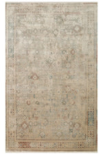 Tuscan Ethnic Patterned Beige Vintage OverDyed Classic Woven Rayon Viscose Soft Textured Living Room Rug