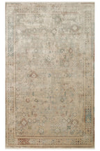Tuscan Ethnic Patterned Beige Vintage OverDyed Classic Woven Rayon Viscose Soft Textured Living Room Rug