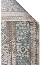 Toscana Etnik Desenli Gri Vintage OverDyed Klasik Dokuma Rayon Viskon Yumuşak Dokulu Salon Halısı