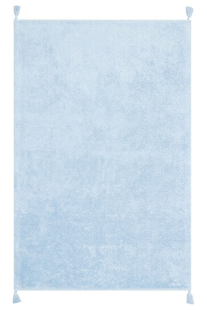 Natural Cotton Blue Baby Room Carpet Children's Room Carpet Washable Non-Slip Based Stain Resistant