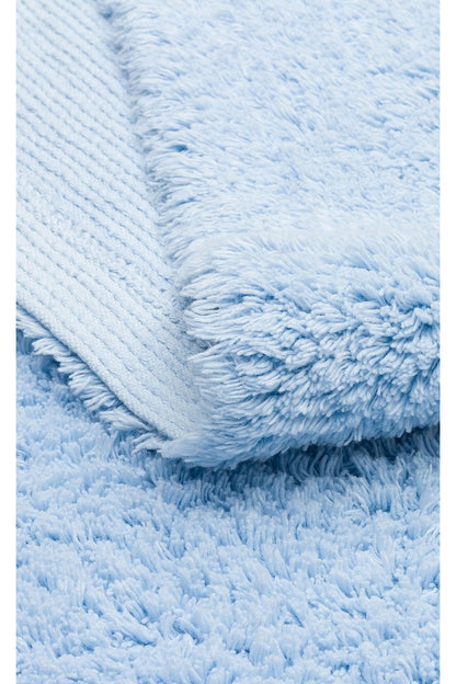 Natural Cotton Blue Baby Room Carpet Children's Room Carpet Washable Non-Slip Based Stain Resistant