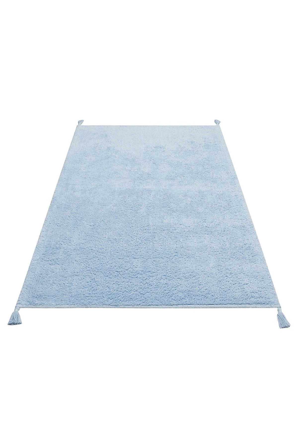 Natural Cotton Blue Baby Room Carpet Children's Room Carpet Washable Non-Slip Based Stain Resistant