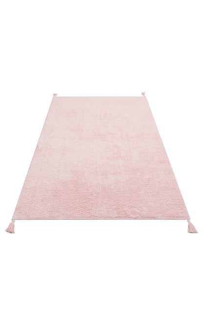 Natural Cotton Pink Baby Room Carpet Children's Room Carpet Easy to Wash with Anti-Slip Base