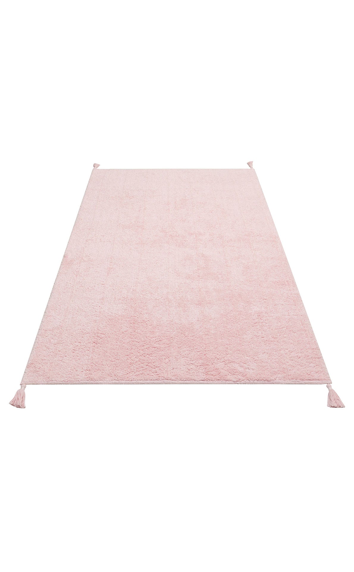 Natural Cotton Pink Round Baby Room Carpet Children's Room Carpet Washable with Non-Slip Base