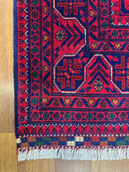 Hamyap Kırmızı El Dokuma Geleneksel Anadolu Desenli Premium Vintage Yün Koridor Antre Halısı - Bordo