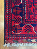 Hamyap Kırmızı Geleneksel Anadolu Desenli El Dokuma Premium Vintage Yün Koridor Antre Halısı - Kırmızı
