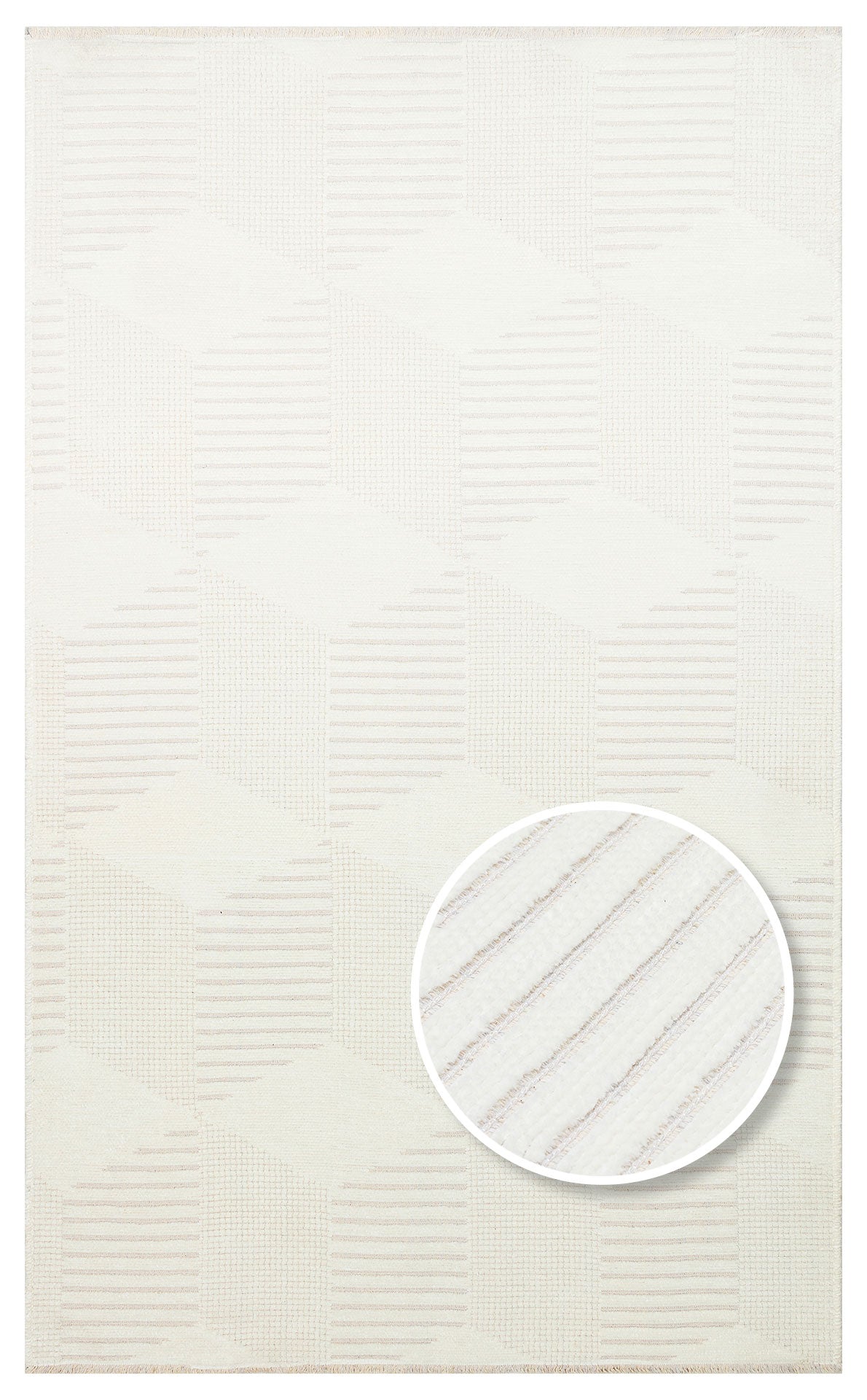 Soft Textured Antiallergic Lint Does Not Give Dust Antibacterial Practical Washable Non-Slip Cream Rug