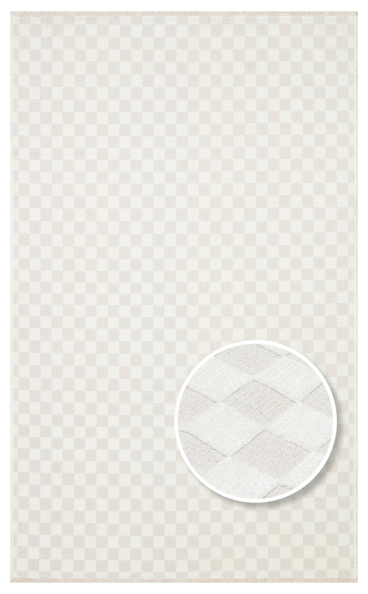 Soft Textured Antiallergic Lint Does Not Give Dust Antibacterial Practical Washable Non-Slip Cream Rug