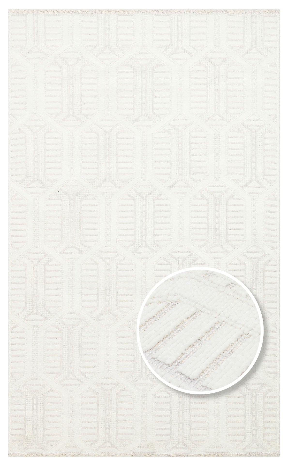 Soft Textured Antiallergic Lint Does Not Give Dust Antibacterial Practical Washable Non-Slip Cream Rug