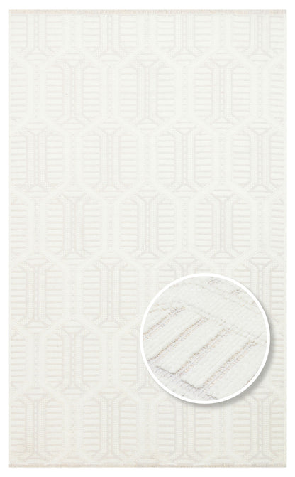 Soft Textured Antiallergic Lint Does Not Give Dust Antibacterial Practical Washable Non-Slip Cream Rug