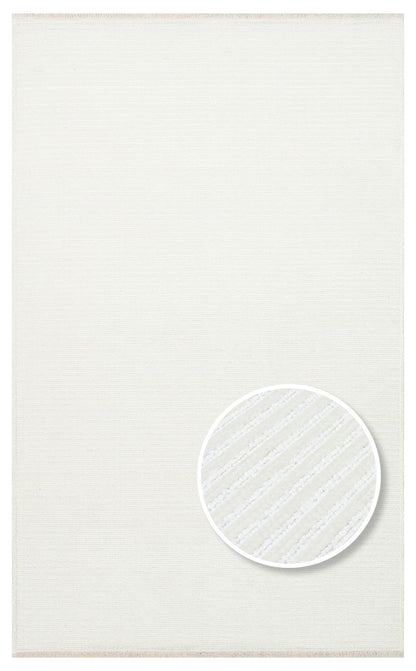 Soft Textured Antiallergic Lint Does Not Give Dust Antibacterial Practical Washable Non-Slip Cream Rug