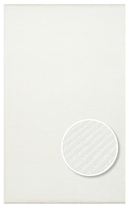 Soft Textured Antiallergic Lint Does Not Give Dust Antibacterial Practical Washable Non-Slip Cream Rug