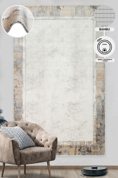 High Quality Closely Woven Modern Soft Textured Cream Anthracite Color Custom Living Room Carpet