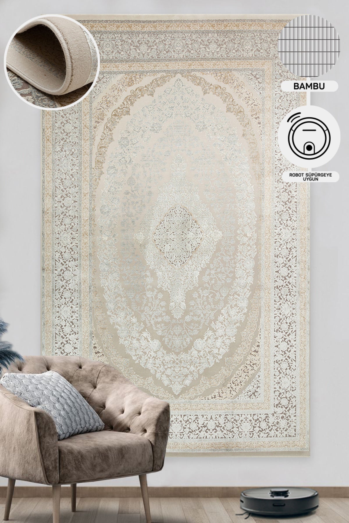 High Quality Closely Woven Modern Soft Textured Cream Gray Color Custom Living Room Carpet