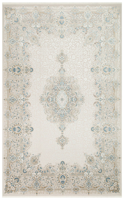 Closely Woven Modern Soft Textured High Quality Special Design Cream Blue Living Room Carpet