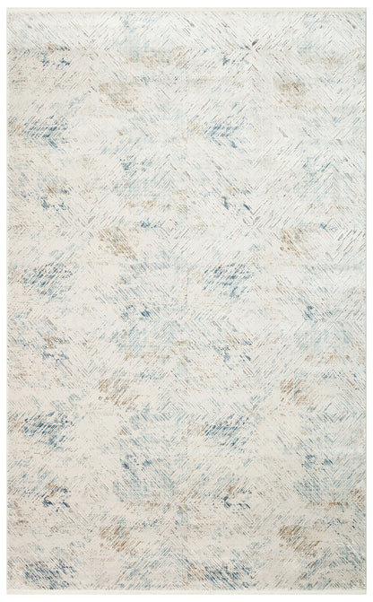 Closely Woven Modern Soft Textured High Quality Special Design Cream Blue Living Room Carpet