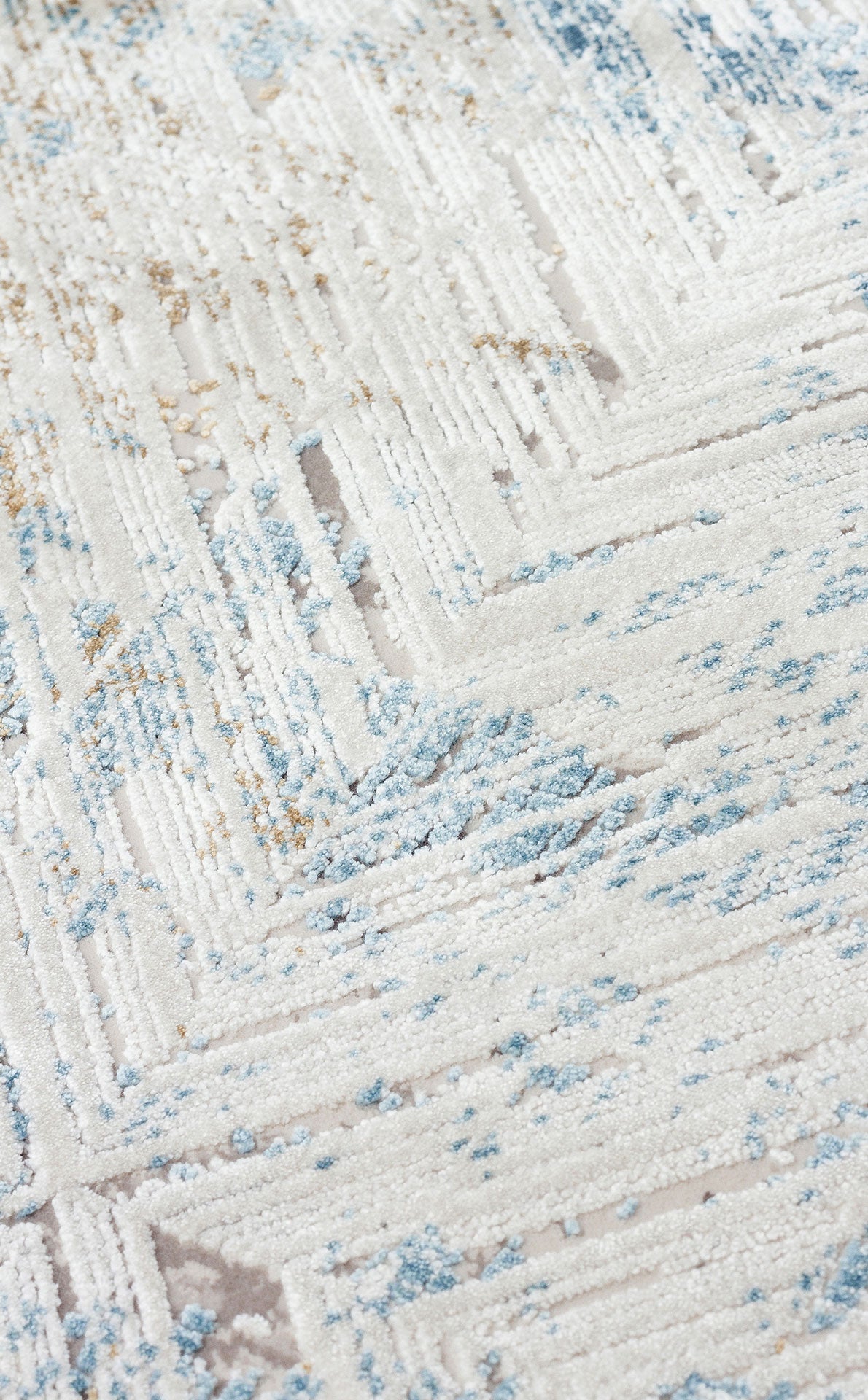 Closely Woven Modern Soft Textured High Quality Special Design Cream Blue Living Room Carpet