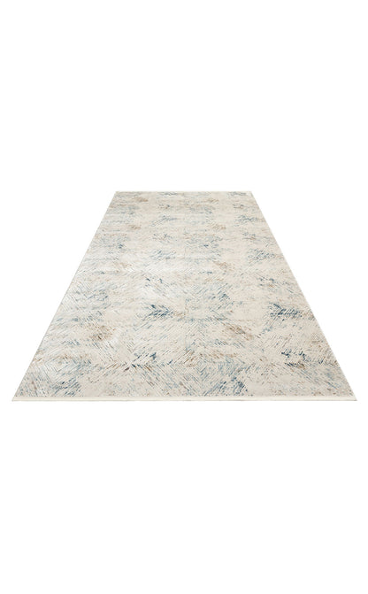 Closely Woven Modern Soft Textured High Quality Special Design Cream Blue Living Room Carpet