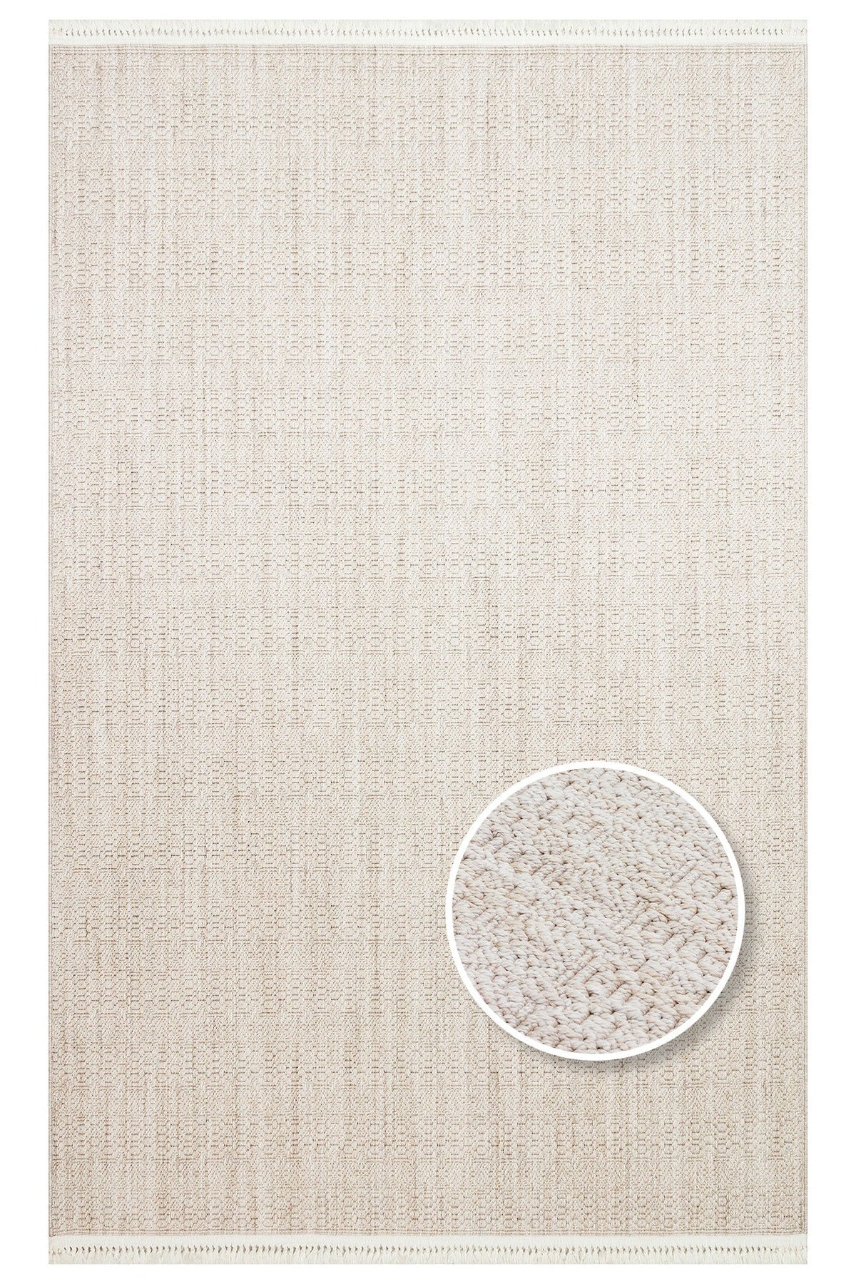 Soft Textured Antiallergic Modern Knitted Beige Carpet Living Room Kitchen Hallway Bedroom Carpet