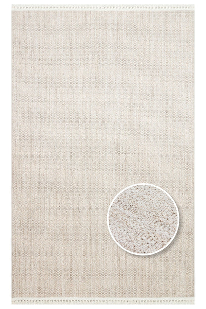 Soft Textured Antiallergic Modern Knitted Beige Carpet Living Room Kitchen Hallway Bedroom Carpet