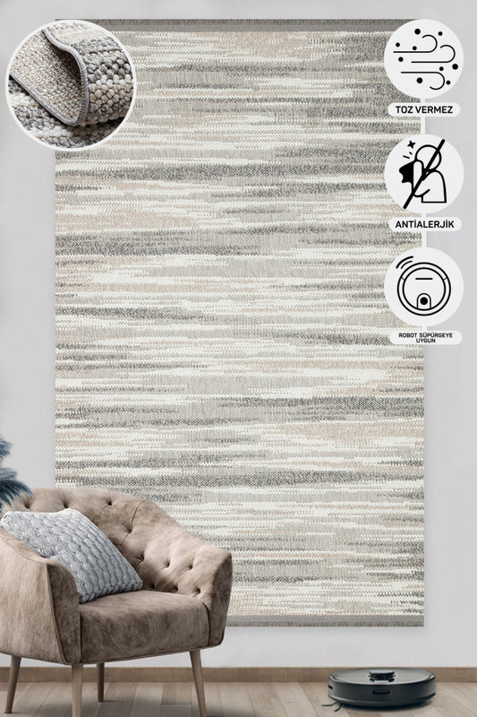 Soft Textured Knit Woven Modern Gray White Machine Made Carpet Living Room Kitchen Hallway Living Room Carpet