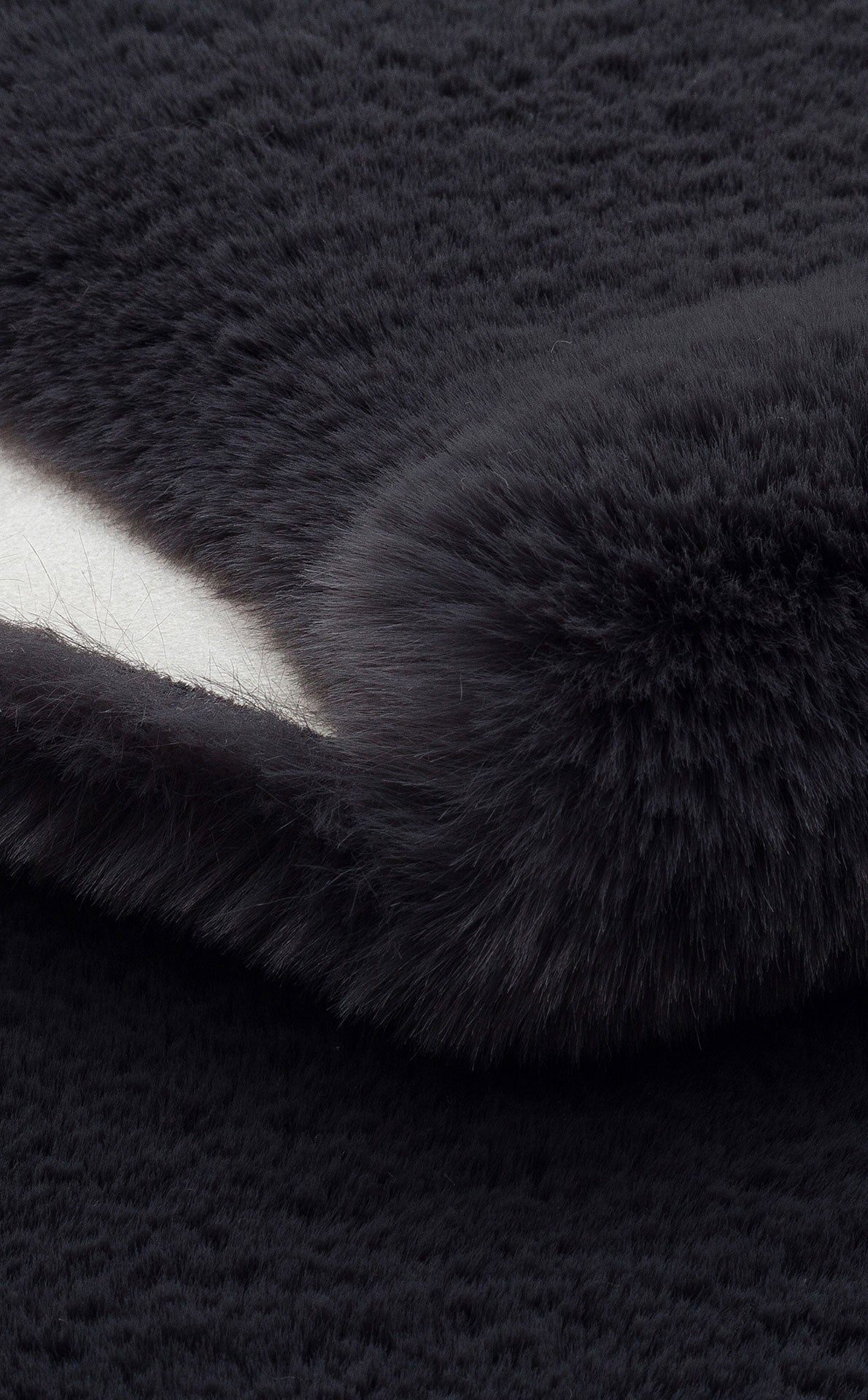 Soft Textured Long Hair Washable High Quality Anthracite Rabbit Pelt Bedroom Dressing Room