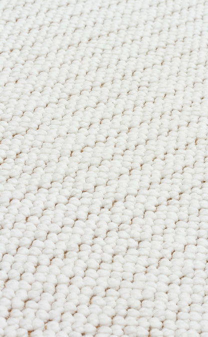 Soft Textured Knit Woven Modern White Machine Made Carpet Living Room Kitchen Hallway Living Room Carpet