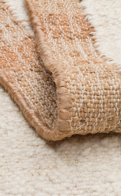 Knitted Hand-Woven Carpet Made with Wool and Jute Living Room Hallway Kitchen Living Room Bedroom Carpet