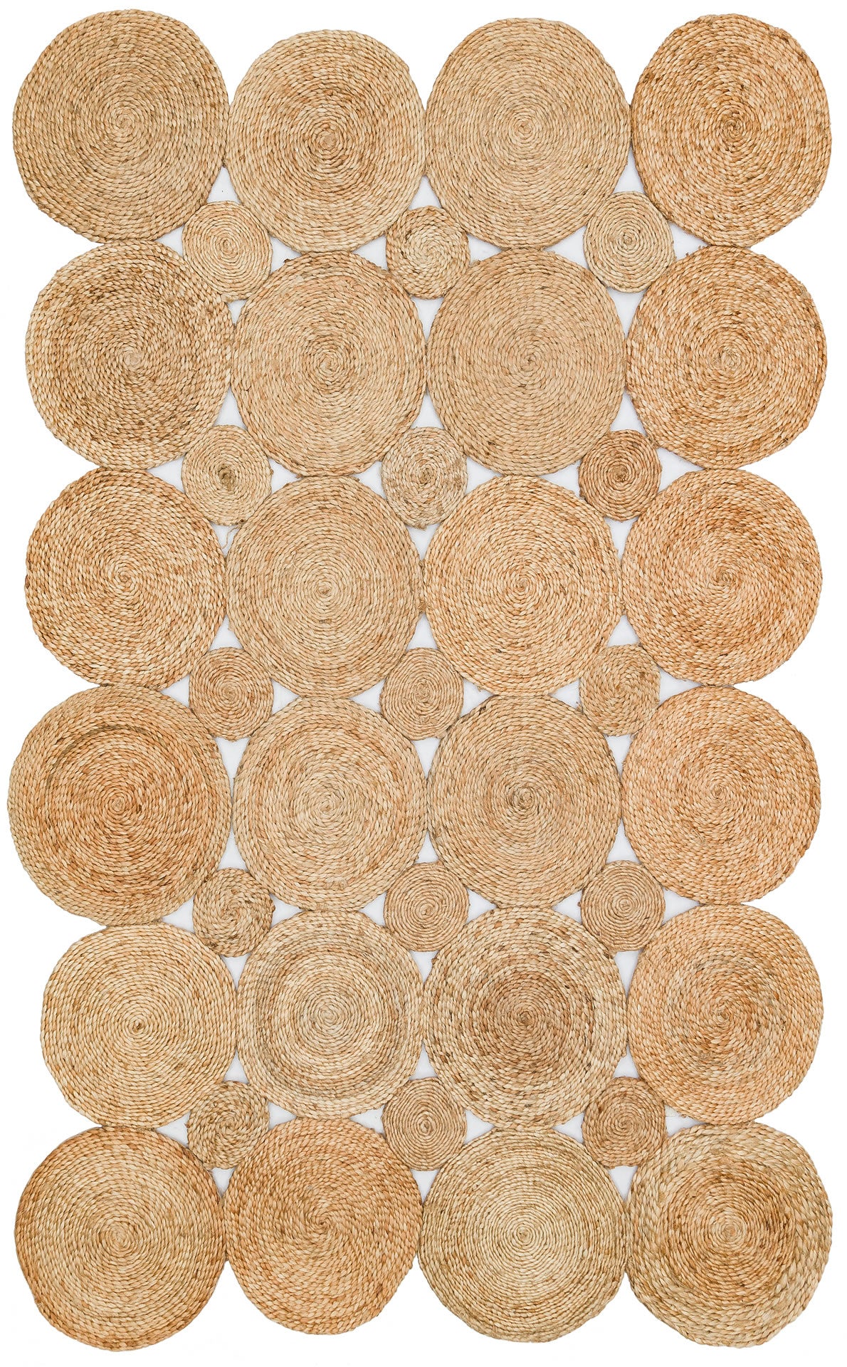 Durable Weave Natural Handmade Jute Wicker Round Oval Carpet Made with Hand Woven Jute Fibers