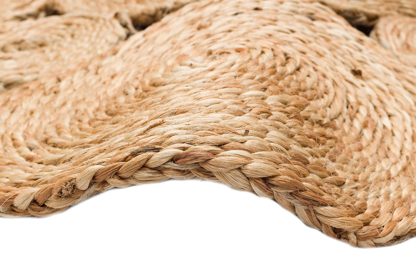 Durable Weave Natural Handmade Jute Wicker Round Oval Carpet Made with Hand Woven Jute Fibers