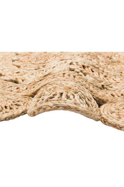 Durable Weave Natural Handmade Jute Wicker Round Oval Carpet Made with Hand Woven Jute Fibers