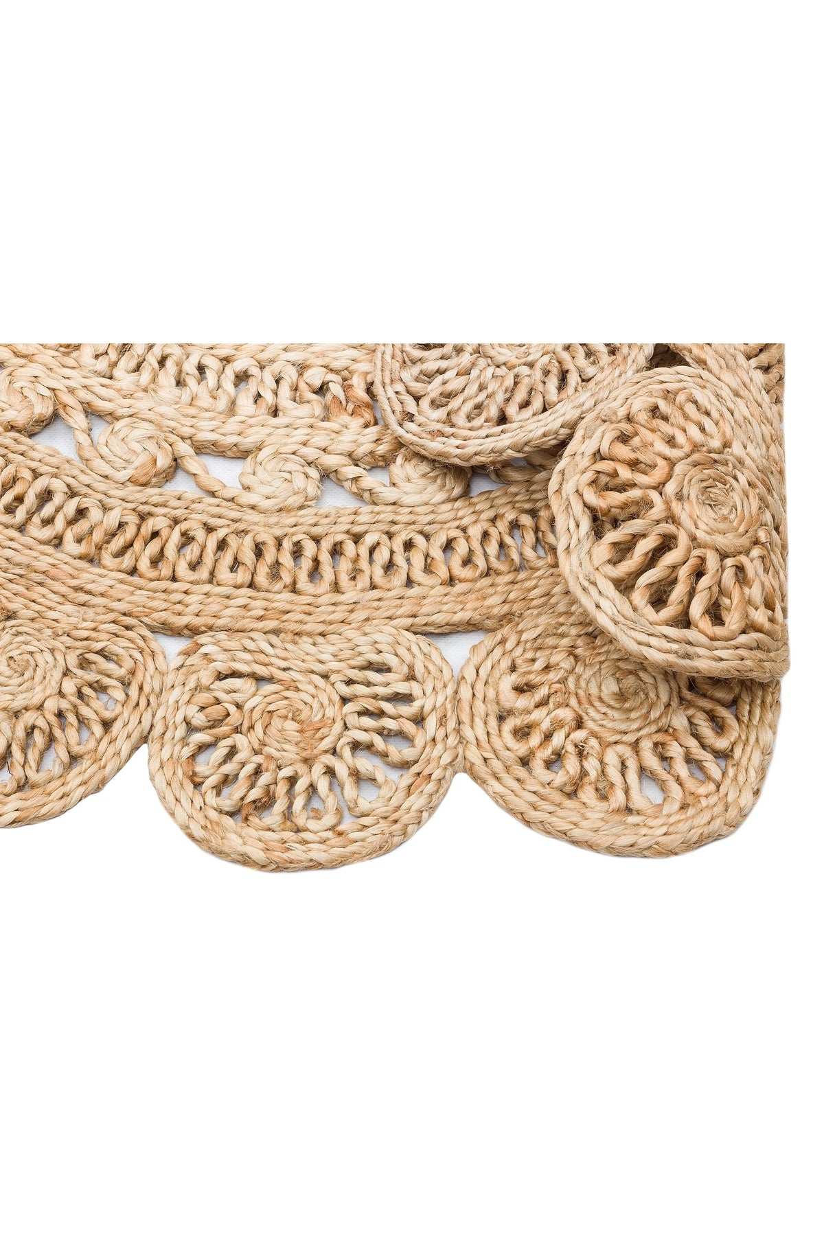 Durable Weave Natural Handmade Jute Wicker Round Oval Carpet Made with Hand Woven Jute Fibers