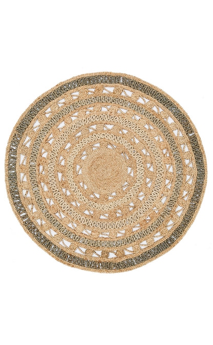 Durable Weave Natural Handmade Jute Wicker Round Oval Carpet Made with Hand Woven Jute Fibers