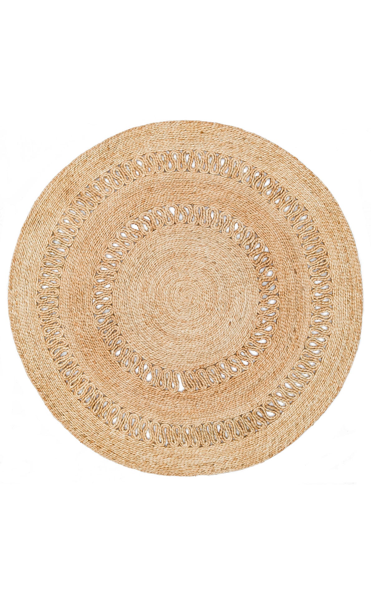 Durable Weave Natural Handmade Jute Wicker Round Oval Carpet Made with Hand Woven Jute Fibers