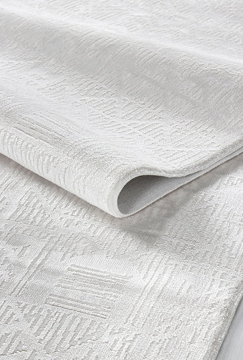 Blow White Modern Classic Patterned Soft Texture Machine Carpet | Living Room Hallway Runner Kitchen Luxury